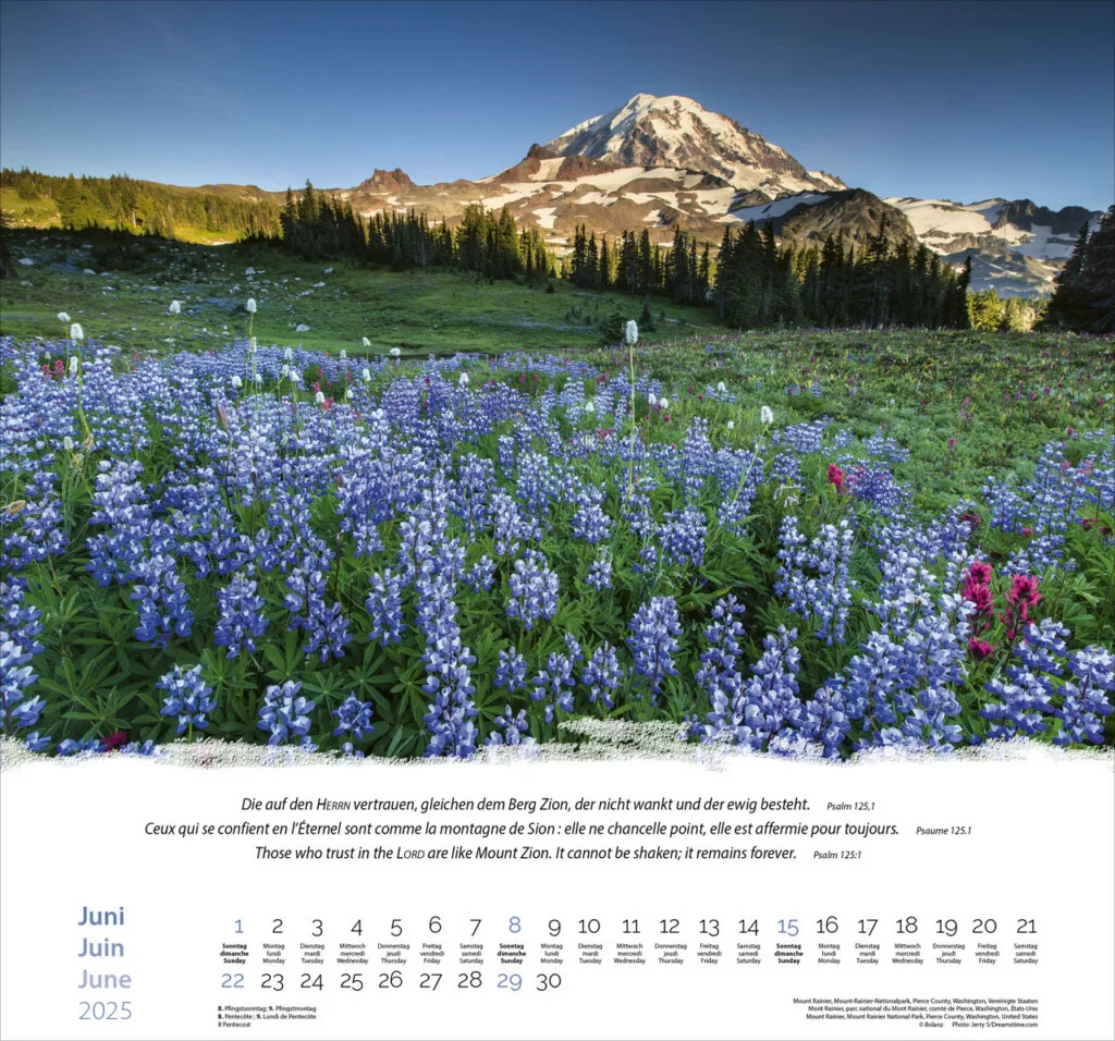 Berge-Montagnes-Mountains 2025 Wandkalender – Bild 7