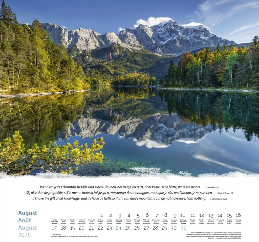 Berge-Montagnes-Mountains 2025 Wandkalender – Bild 9