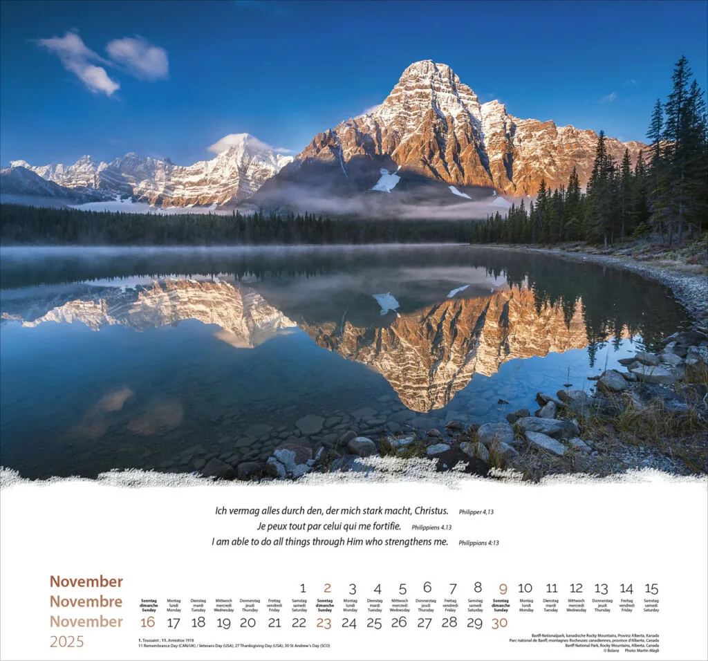 Berge-Montagnes-Mountains 2025 Wandkalender – Bild 12