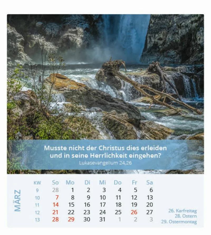 Ich bin der Herr, dein Gott! 2027 Tischkalender – Bild 4