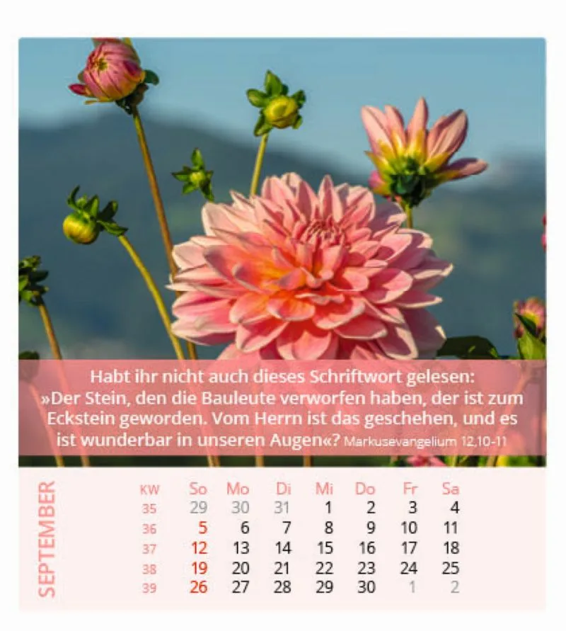 Ich bin der Herr, dein Gott! 2027 Tischkalender – Bild 10