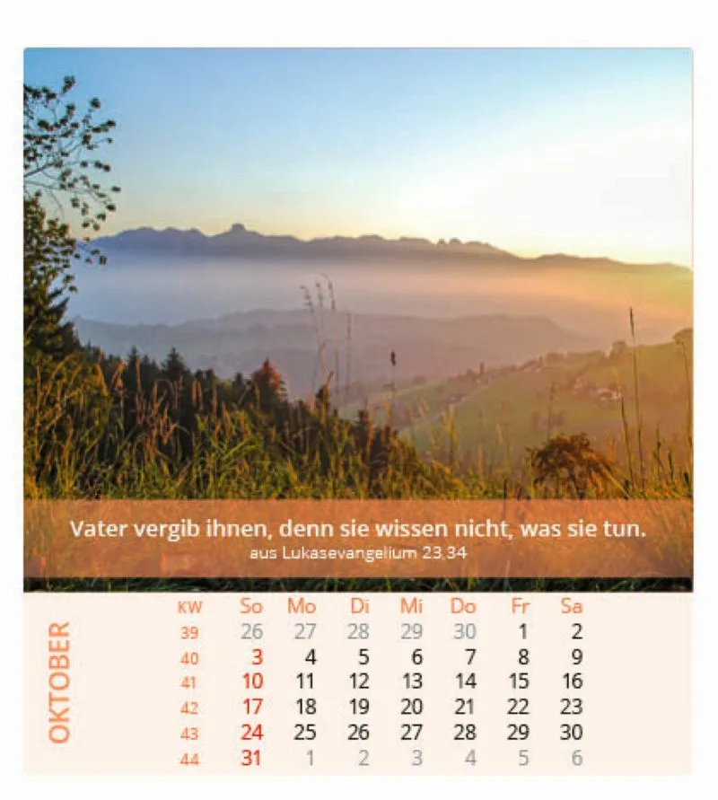 Ich bin der Herr, dein Gott! 2027 Tischkalender – Bild 11